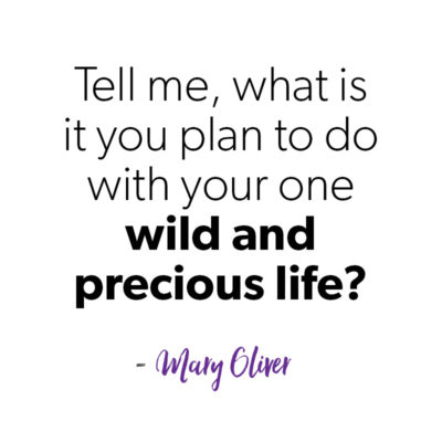 Tell me, what is it you plan to do with your one wild and precious life?